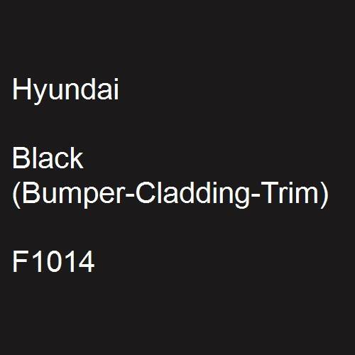 Hyundai, Black (Bumper-Cladding-Trim), F1014.